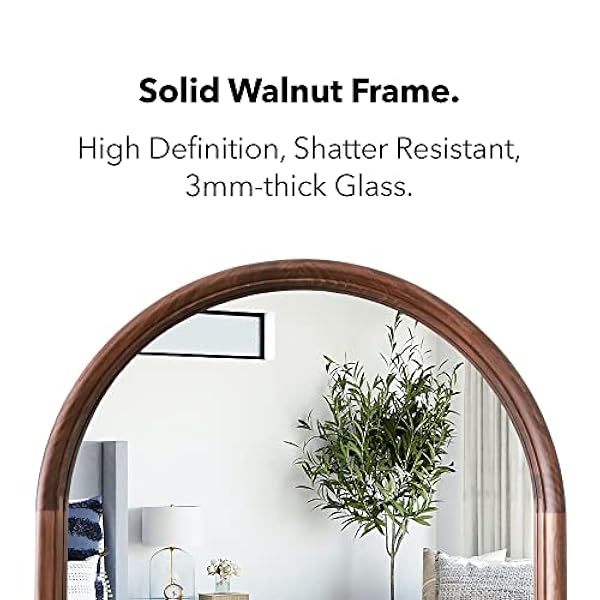 WallBeyond Spiegel in volledige lengte, met houten frame, grote slaapkamerspiegel, boerderij, wandspiegel, om op te hangen of tegen de muur te zetten, massief hout, 165 x 50,8 cm